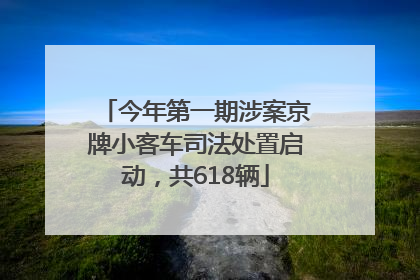 今年第一期涉案京牌小客车司法处置启动，共618辆