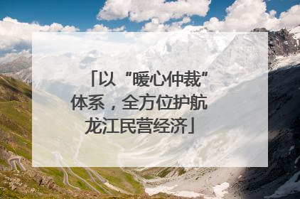 以“暖心仲裁”体系，全方位护航龙江民营经济