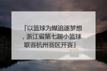 以篮球为媒追逐梦想，浙江省第七届小篮球联赛杭州赛区开赛