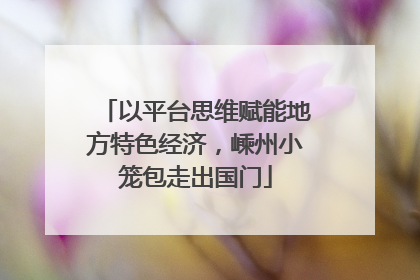 以平台思维赋能地方特色经济，嵊州小笼包走出国门