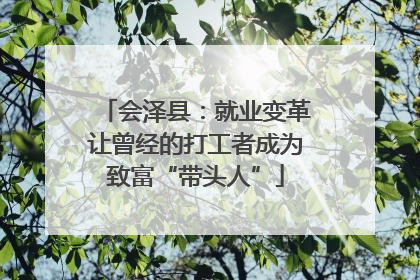 会泽县：就业变革让曾经的打工者成为致富“带头人”