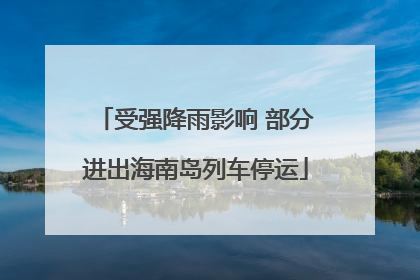 受强降雨影响 部分进出海南岛列车停运