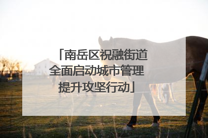 南岳区祝融街道全面启动城市管理提升攻坚行动