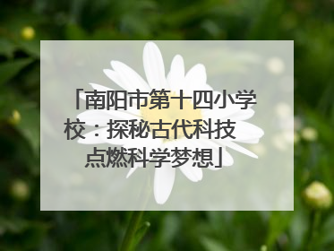 南阳市第十四小学校：探秘古代科技 点燃科学梦想