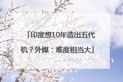 印度想10年造出五代机？外媒：难度相当大