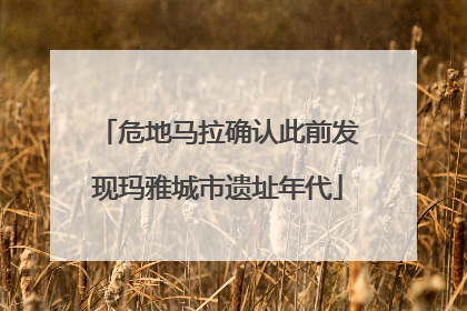 危地马拉确认此前发现玛雅城市遗址年代