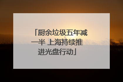 厨余垃圾五年减一半 上海持续推进光盘行动