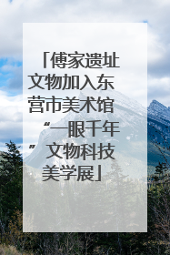傅家遗址文物加入东营市美术馆“一眼千年”文物科技美学展