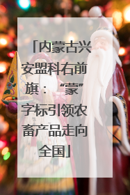 内蒙古兴安盟科右前旗：“蒙”字标引领农畜产品走向全国