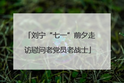 刘宁“七一”前夕走访慰问老党员老战士