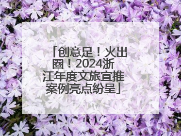 创意足！火出圈！2024浙江年度文旅宣推案例亮点纷呈