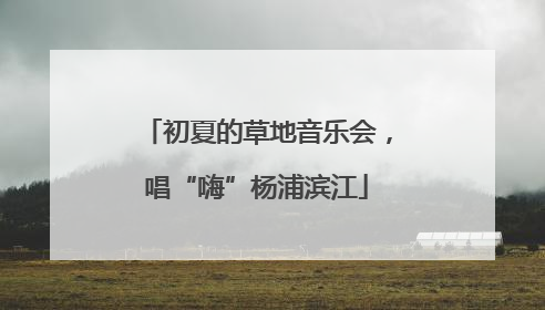 初夏的草地音乐会，唱“嗨”杨浦滨江