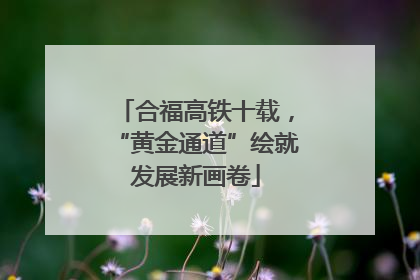 合福高铁十载，“黄金通道”绘就发展新画卷