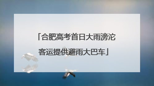 合肥高考首日大雨滂沱 客运提供避雨大巴车