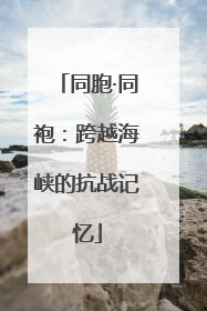 同胞·同袍：跨越海峡的抗战记忆