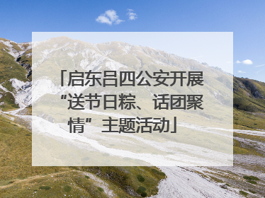 启东吕四公安开展“送节日粽、话团聚情”主题活动