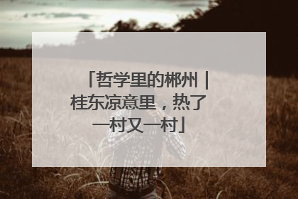 哲学里的郴州｜桂东凉意里，热了一村又一村