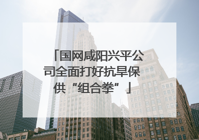 国网咸阳兴平公司全面打好抗旱保供“组合拳”