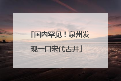 国内罕见！泉州发现一口宋代古井