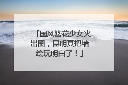 国风簪花少女火出圈，昆明真把墙绘玩明白了！