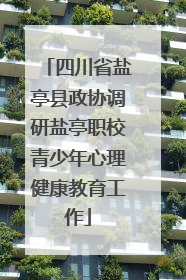 四川省盐亭县政协调研盐亭职校青少年心理健康教育工作