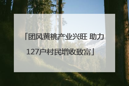 团风黄桃产业兴旺 助力127户村民增收致富