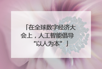 在全球数字经济大会上，人工智能倡导“以人为本”
