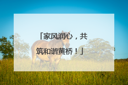 家风润心，共筑和谐黄桥！