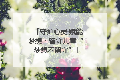 守护心灵·赋能梦想：留守儿童“梦想不留守”