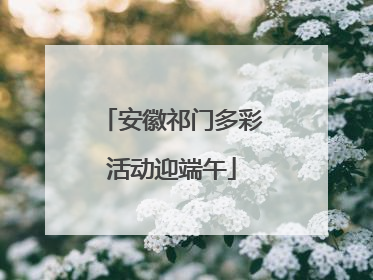 安徽祁门多彩活动迎端午
