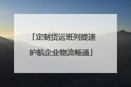 定制货运班列提速 护航企业物流畅通