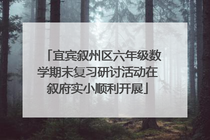 宜宾叙州区六年级数学期末复习研讨活动在叙府实小顺利开展