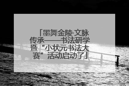 墨舞金陵·文脉传承——书法研学暨“小状元书法大赛”活动启动了