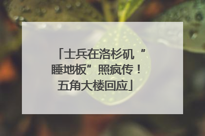 士兵在洛杉矶“睡地板”照疯传！五角大楼回应