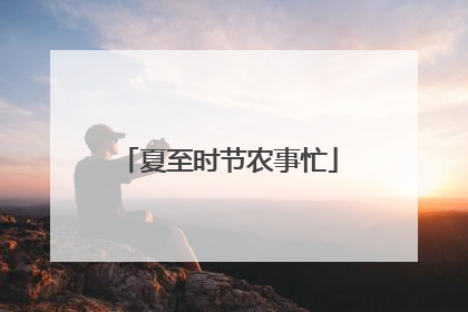 夏至时节农事忙