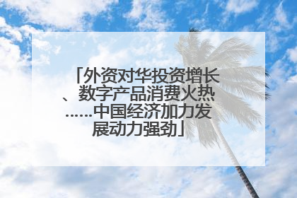 外资对华投资增长、数字产品消费火热……中国经济加力发展动力强劲