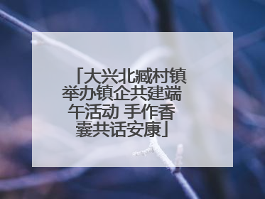 大兴北臧村镇举办镇企共建端午活动 手作香囊共话安康