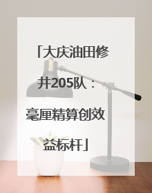 大庆油田修井205队：毫厘精算创效益标杆