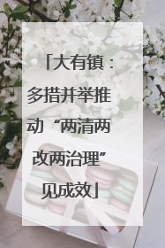 大有镇：多措并举推动“两清两改两治理”见成效
