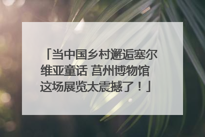 当中国乡村邂逅塞尔维亚童话 莒州博物馆这场展览太震撼了！