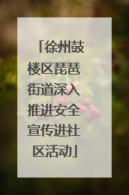 徐州鼓楼区琵琶街道深入推进安全宣传进社区活动