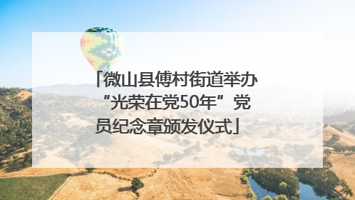 微山县傅村街道举办“光荣在党50年”党员纪念章颁发仪式