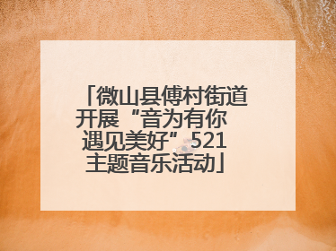 微山县傅村街道开展“音为有你 遇见美好”521主题音乐活动