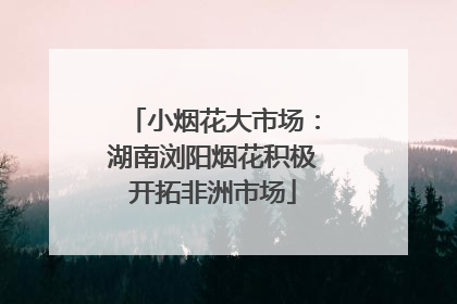 小烟花大市场：湖南浏阳烟花积极开拓非洲市场