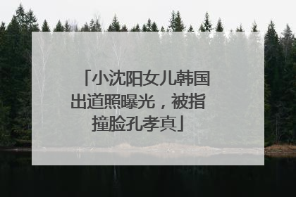 小沈阳女儿韩国出道照曝光，被指撞脸孔孝真