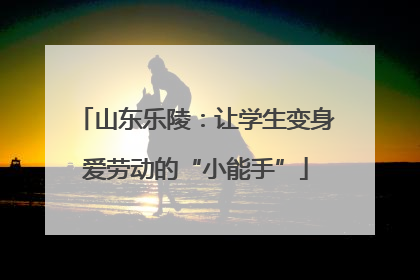 山东乐陵：让学生变身爱劳动的“小能手”