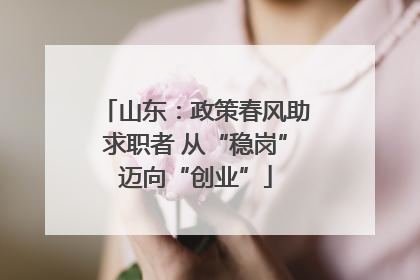 山东：政策春风助求职者 从“稳岗”迈向“创业”