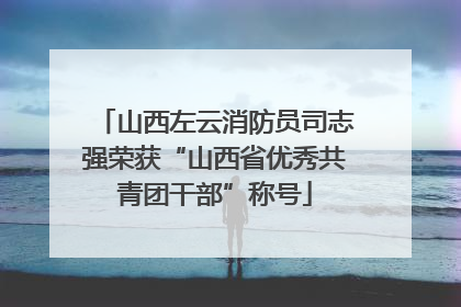 山西左云消防员司志强荣获“山西省优秀共青团干部”称号