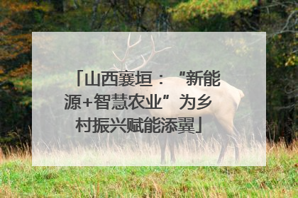 山西襄垣：“新能源+智慧农业”为乡村振兴赋能添翼