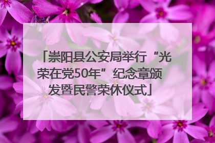 崇阳县公安局举行“光荣在党50年”纪念章颁发暨民警荣休仪式